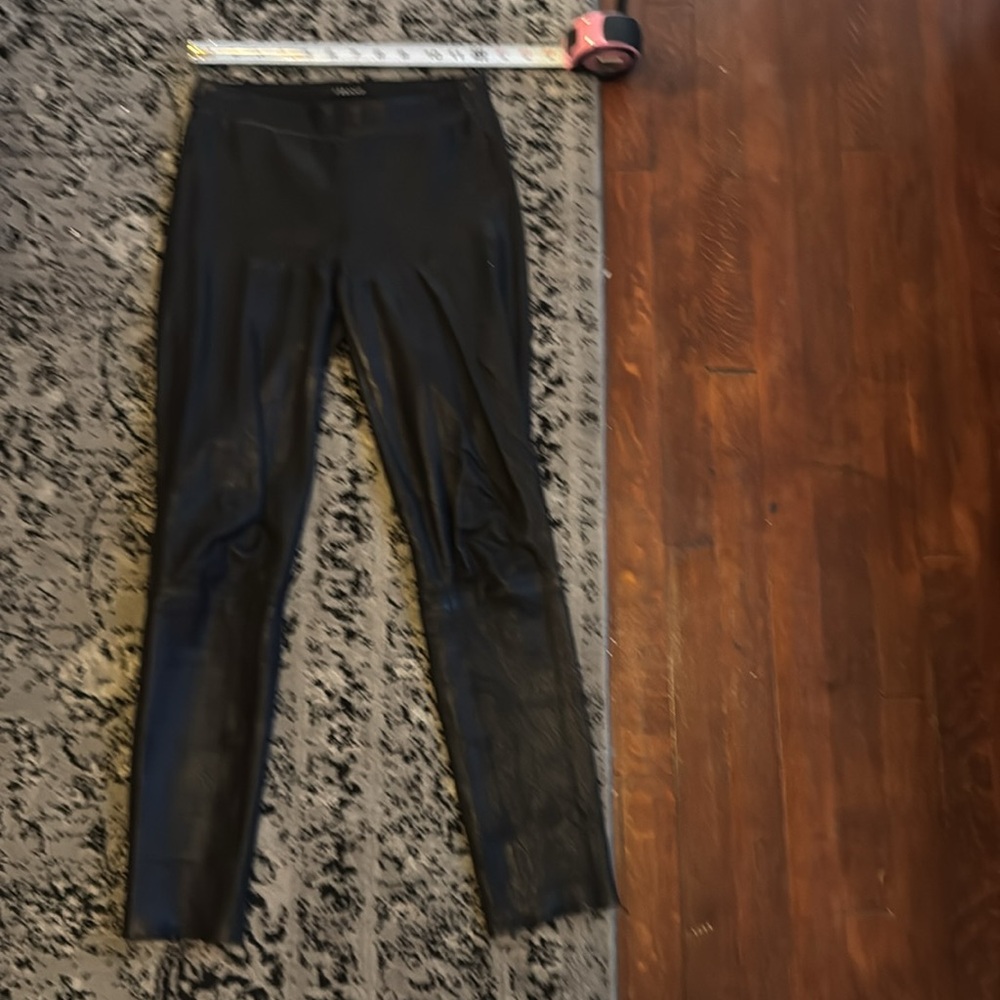 J Brand Lamb leather liquid cropped pull on raw hem leggings - Picture 10 of 11